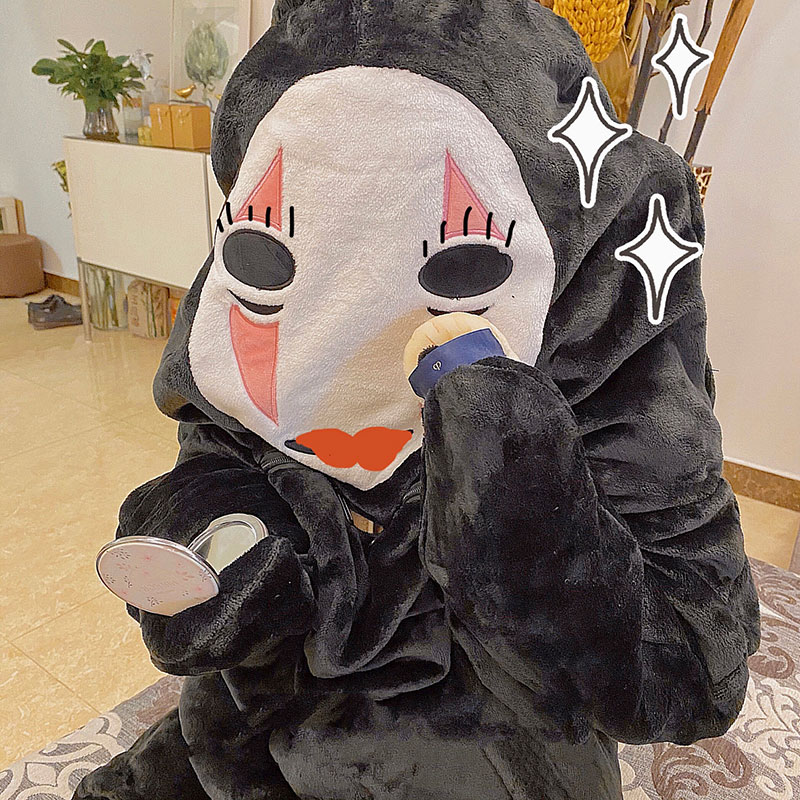 千と千尋の神隠し　カオナシ　着る毛布　フランネル　ブランケット