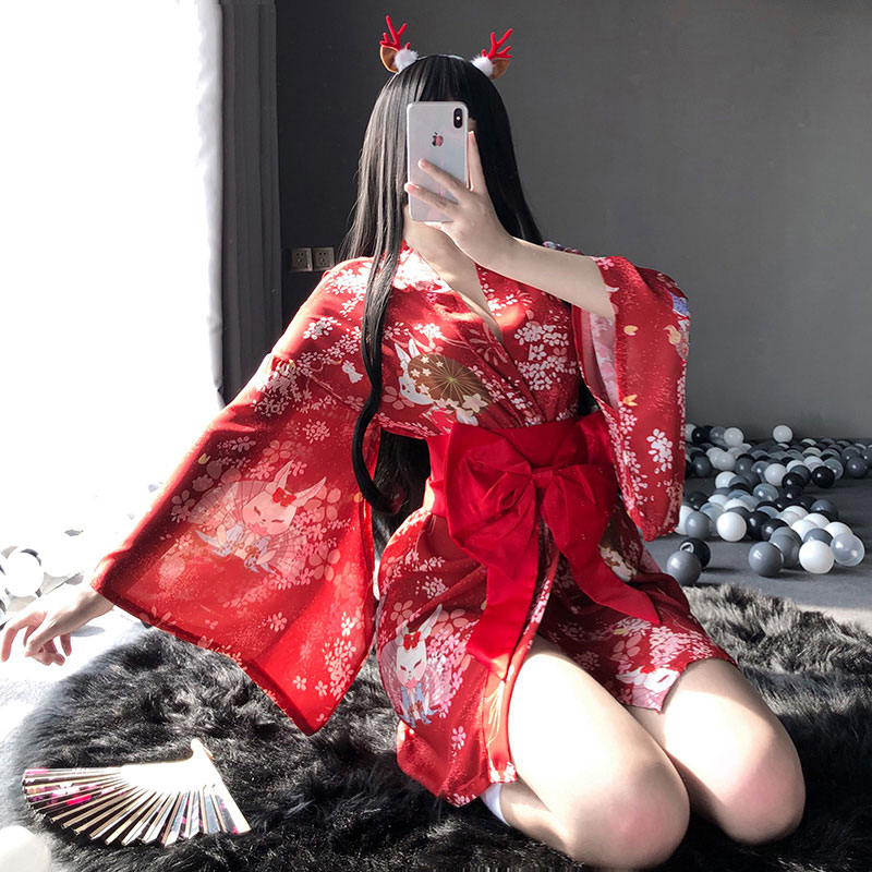 和風 和服 着物/浴衣/セクシー/コスチューム/サテン