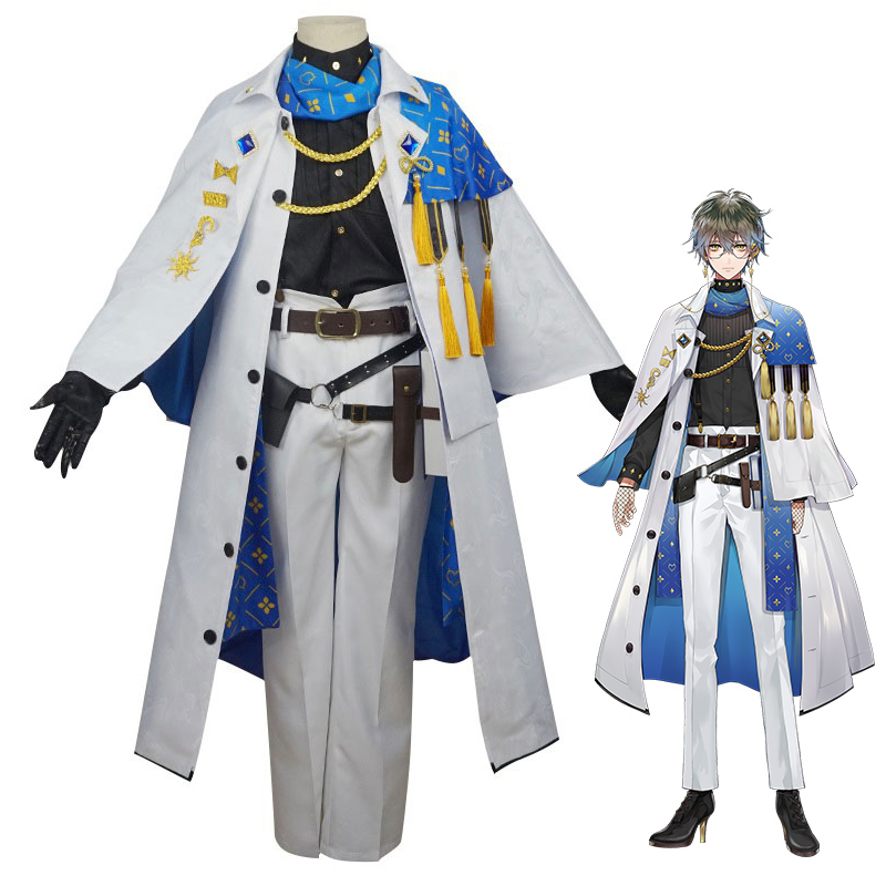 Vtuber Ike Eveland　アイク・イーヴランド　演出服　皮革ベルト　黒シャツ　コスチューム　全セット　