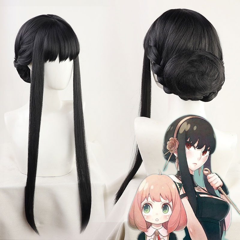 SPY×FAMILY　ユール・ブレア　コスプレ　殺し屋　黒長髪　合成ウエッグ
