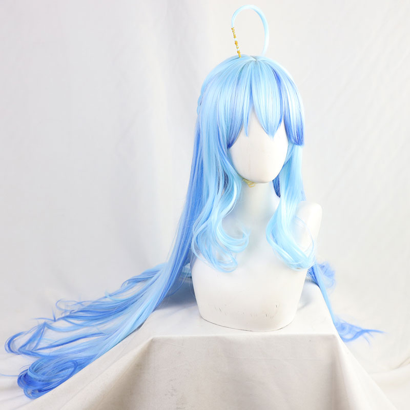 Vtuber バーチャルアイドル hololive 雪花ラミィ コスプレ　ウィッグ　長髪　みずいろ