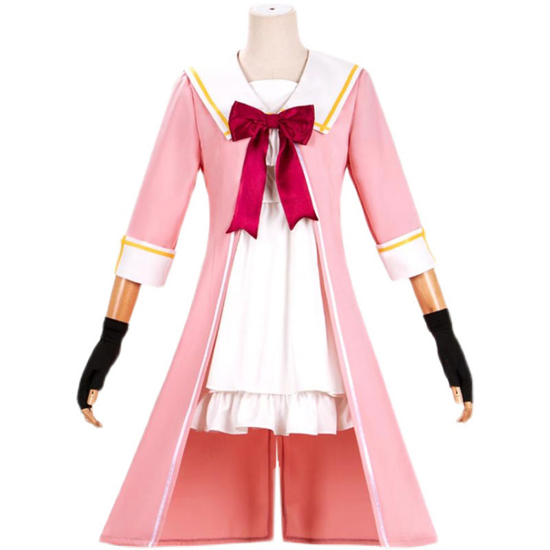 異世界美少女受肉おじさんと 橘日向 コスプレ　ピンク＋ホワイト　可愛い　ワンピース　美少女衣装