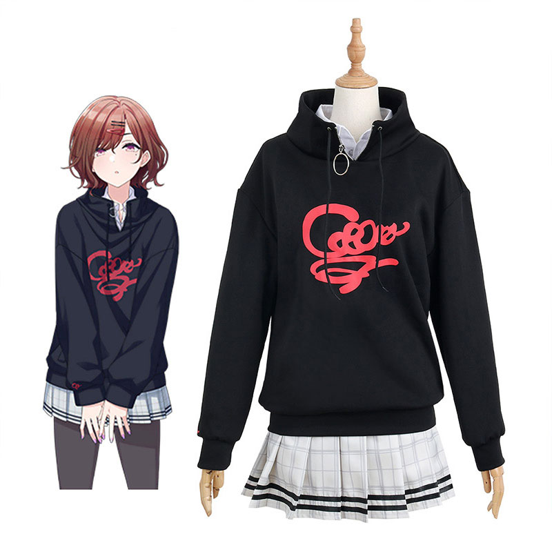IDOLMSTER　樋口円香（ひぐち　まどか）　 ブラック　パーカー　プリーツスカート　日常可　コスチューム　