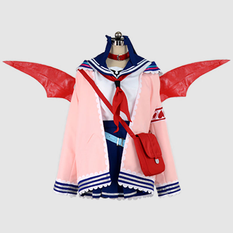 Vtuber にじさんじ　魔界ノりりむ まかいのりりむ / Makaino Ririmu　セーラー服ピンク　悪魔風　コスチューム