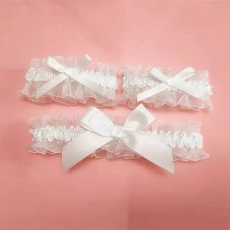 腿リング lolita 可愛い　リボン　メイドパーツ　撮影道具　コスプレ　レース　アクセサリー　