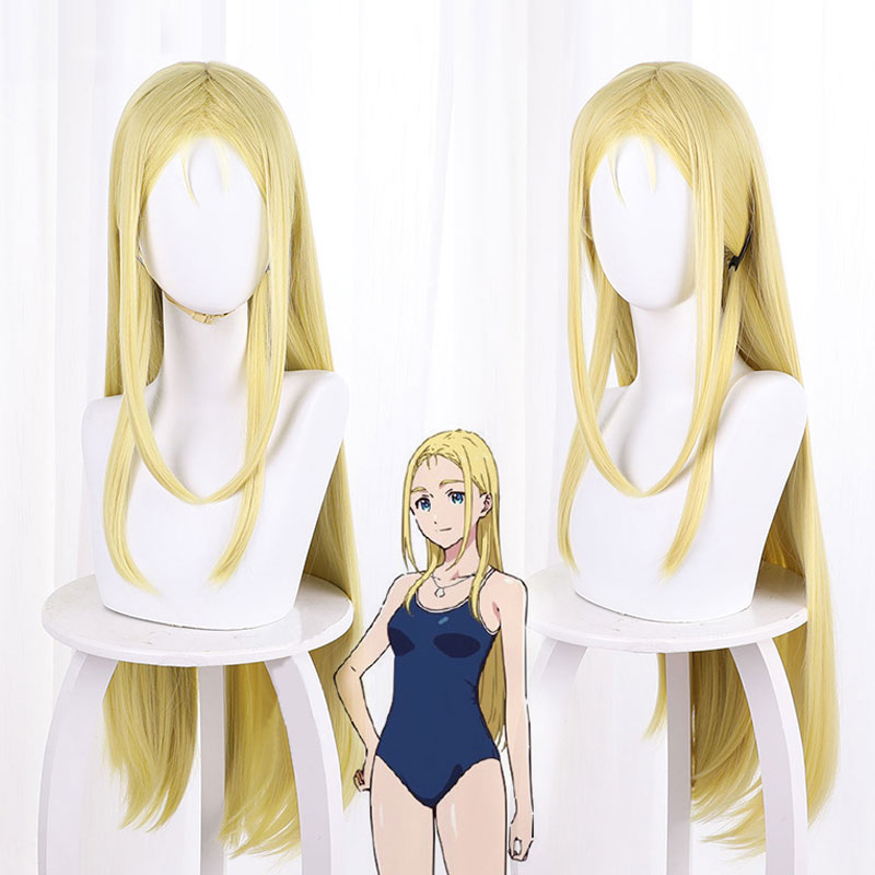 サマータイムレンダ　 Summer Time Rendering　小舟潮（こふね　うしお）　クリーミー　コスプレ　ウイッグ　長髪　淡い金色　　