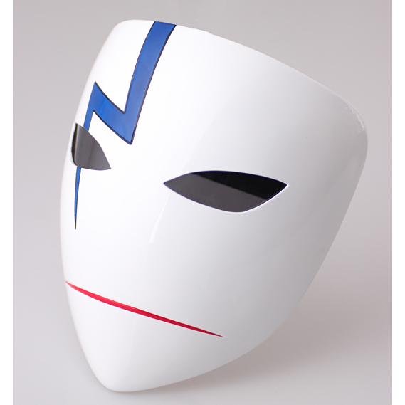 黒の契約者 李舜生 仮面 恐怖 お面 雷の光コスプレ ホワイト プロップ ハロウィン 仮面