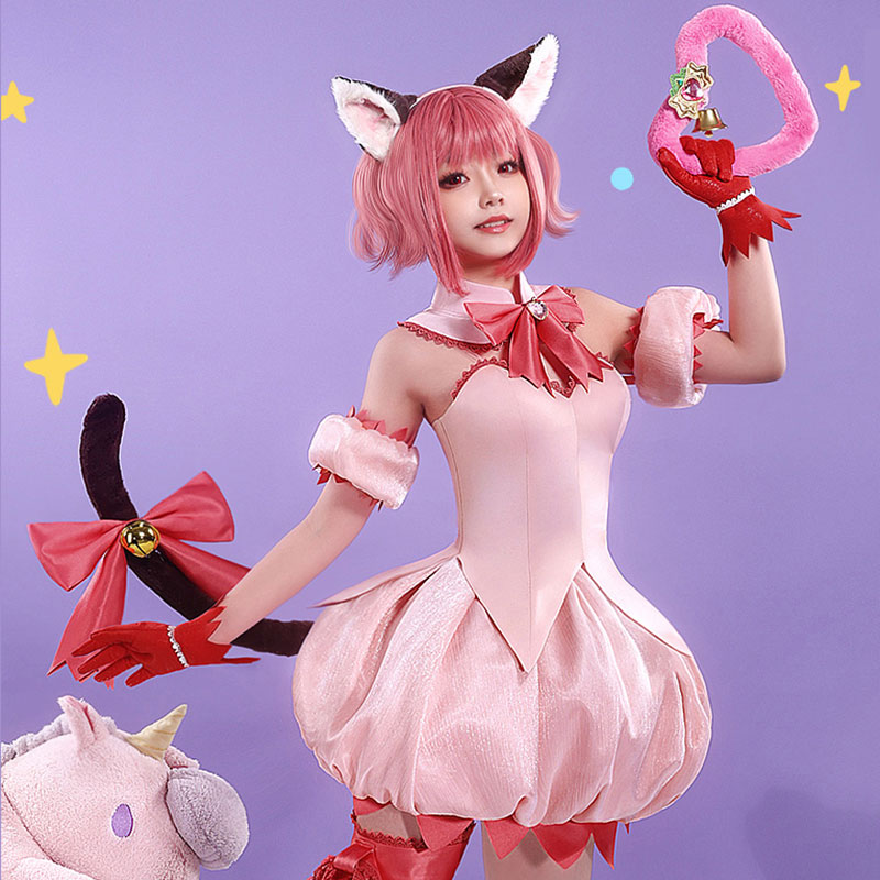 東京ミュウミュウ　猫　桃宮いちご　(Momomiya Ichigo)　猫耳　ふわふわ　可愛い　チューリップスカート　コスチューム　ピンク