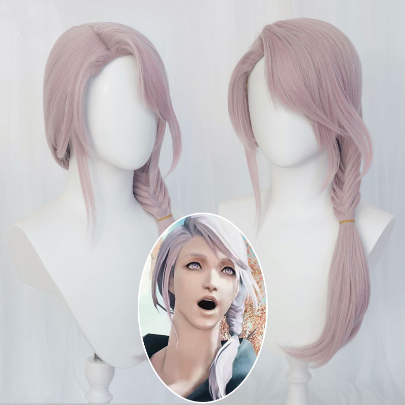 ファイナルファンタジ　FINAL FANTASY　ヒュトロダエウス　弁髪　コスプレ　ウイッグ　パープル