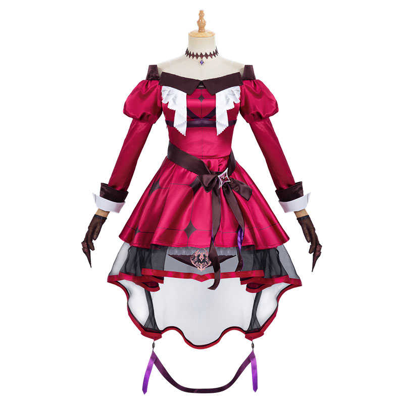 Vtuber　にじさんじ　壱百満天原サロメ　バラ色 コスチューム　お嬢様　ワンピース　