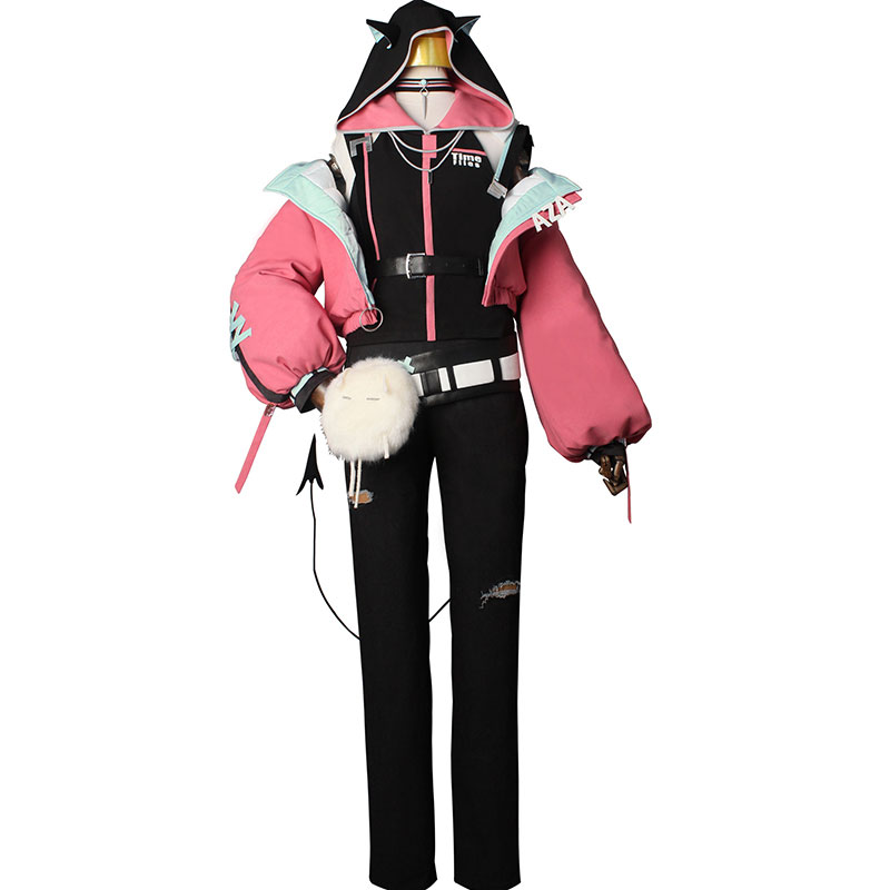 Vtuber　Aza　コスチューム　ふわふわ　私服　猫耳　パファージャケット　