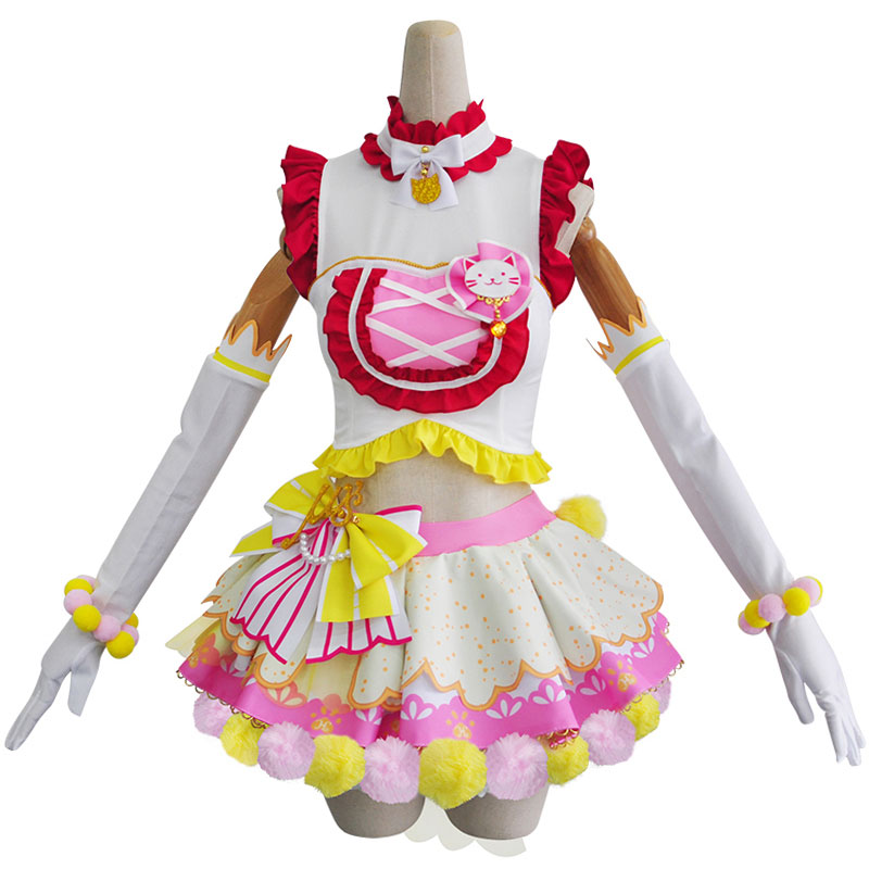 ラブライブ！　lovelive! 星空凛　ネコ　ツインテール　アーケード　　萌え　コスチューム　　歌服　ロリータ