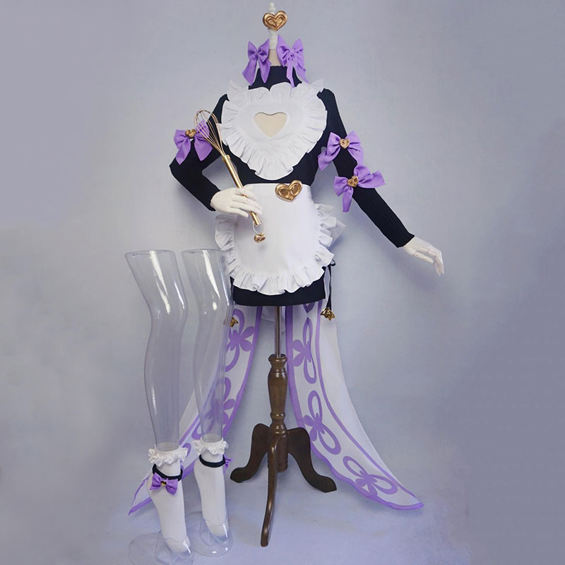 グランブルーファンタジー　ナルメア　メイド服　パープル　コスチューム　バレンタイン　エプロン　
