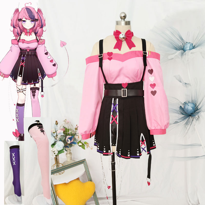 VTuber VShojo Ironmouse　コスプレかわいい 萌え ピンク 黒　コスチューム