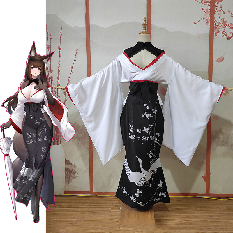 アズールレーン 天城(アズールレーン) 和服   着物 黒袴 柄の和服 セクシーな和服