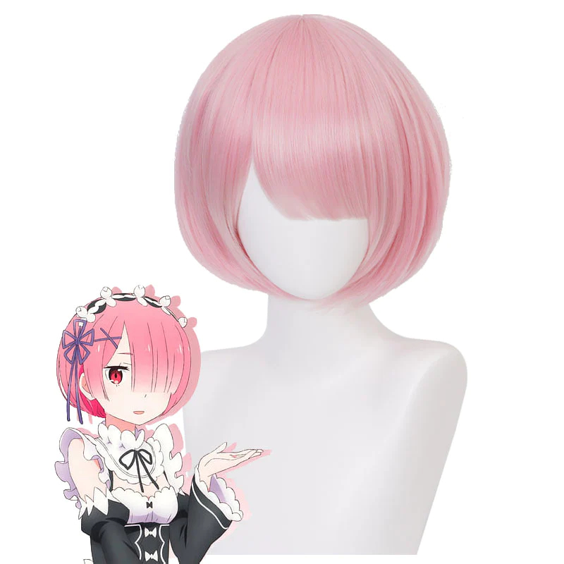 Re:ゼロから始める異世界生活ラムピンクコスプレウィッグ
