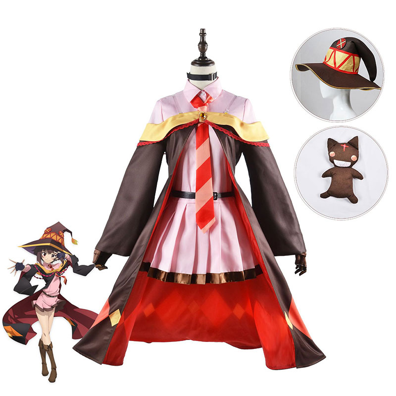 この素晴らしい世界に爆焔を！めぐみん(Megumin) キャンパス風 可愛い コスプレ衣装 コスチューム　魔法