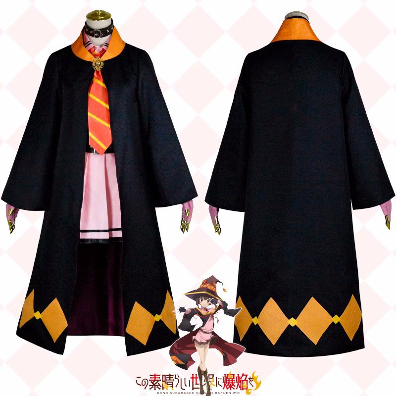 この素晴らしい世界に爆焔を！めぐみん(Megumin) ゆんゆん 魔法 キャンパス風   コスチューム アニメショーウェア　可愛い　コスプレ衣装