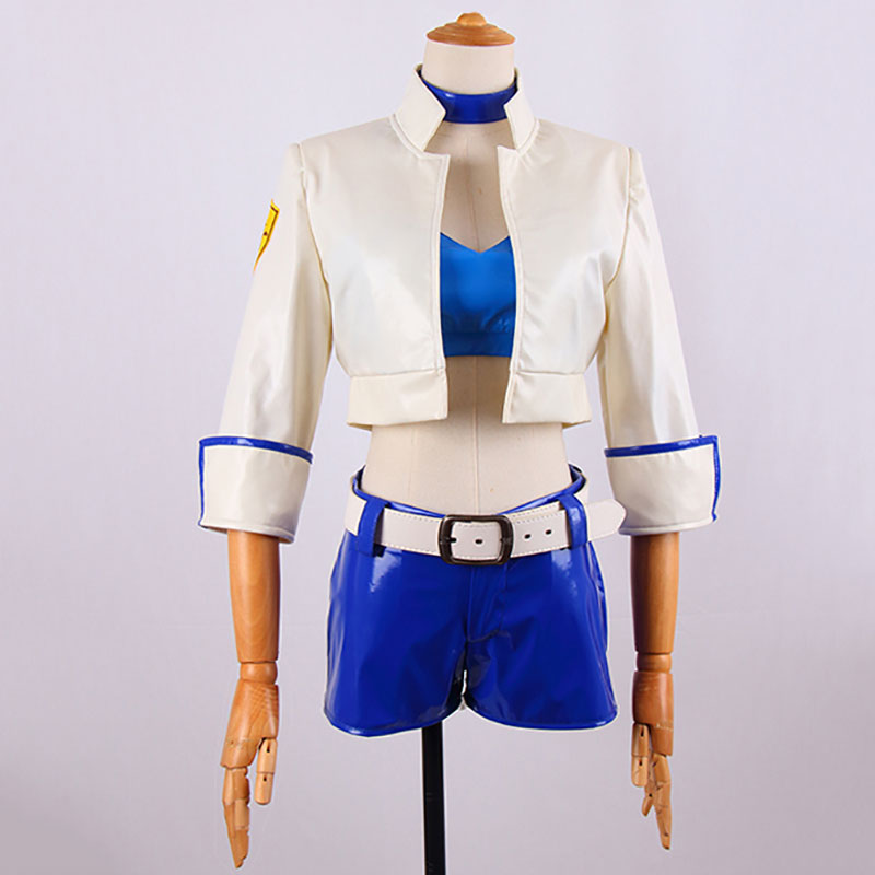 Fate セイバー SABER TYPE-MOON レーシングRacing　レーシングスーツ　コスプレ　衣装　ブル　半袖　コスチューム