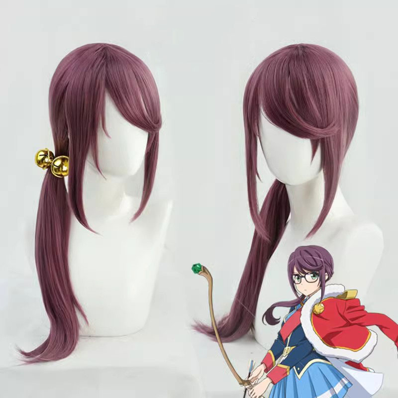 少女☆歌劇 レヴュースタァライト　コスプレウイッグ　キャラクター　星見純那　髪飾り　長髪　紫