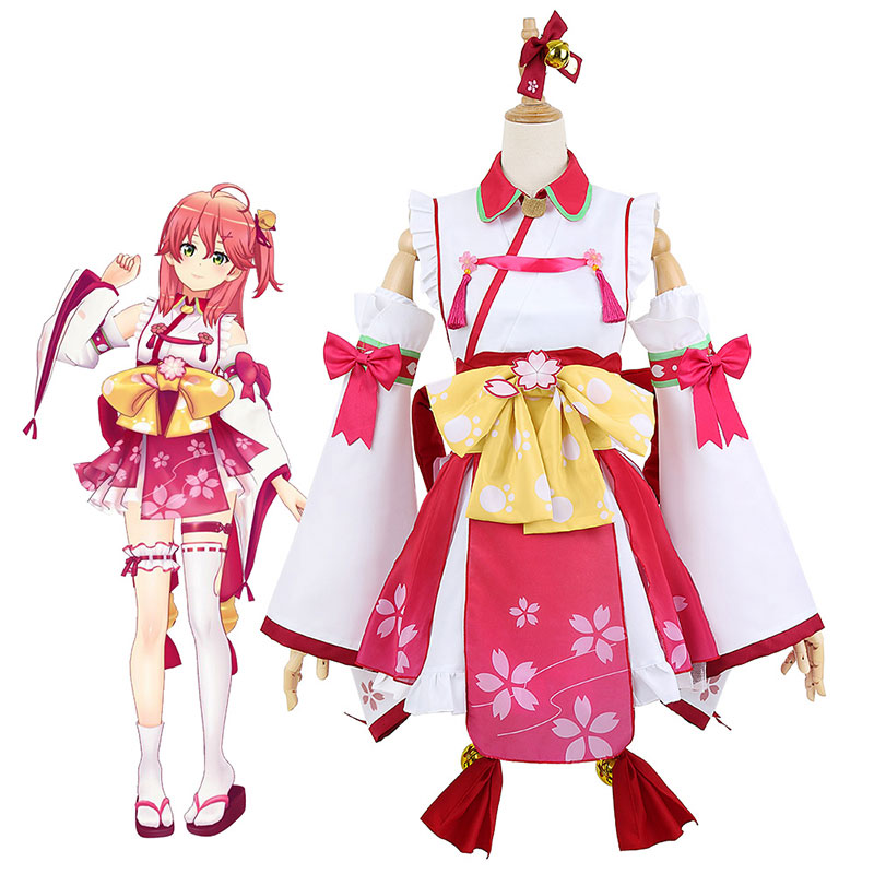 バーチャル アイドル　Vtuber　さくらみこ (Sakura Miko)　巫女衣装 和風　コスプレ衣装