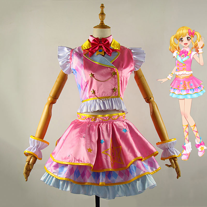 アイカツスターズ！虹野ゆめ　ピンクスターコーデ　コスプレ衣装　ミニスカート