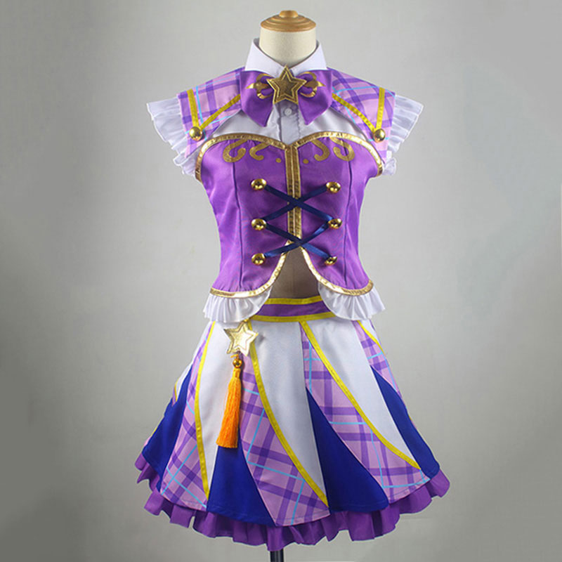 アイカツフレンズ！紫吹蘭　入学服　コスチューム　コスプレ衣装　ミニスカート