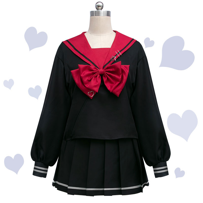 NEEDY_GIRL_OVERDOSE　超絶最かわてんしちゃん　ＪＫ制服　コスプレ衣装　黒と赤　コスプレ　蝶結び　超可愛い　スカート