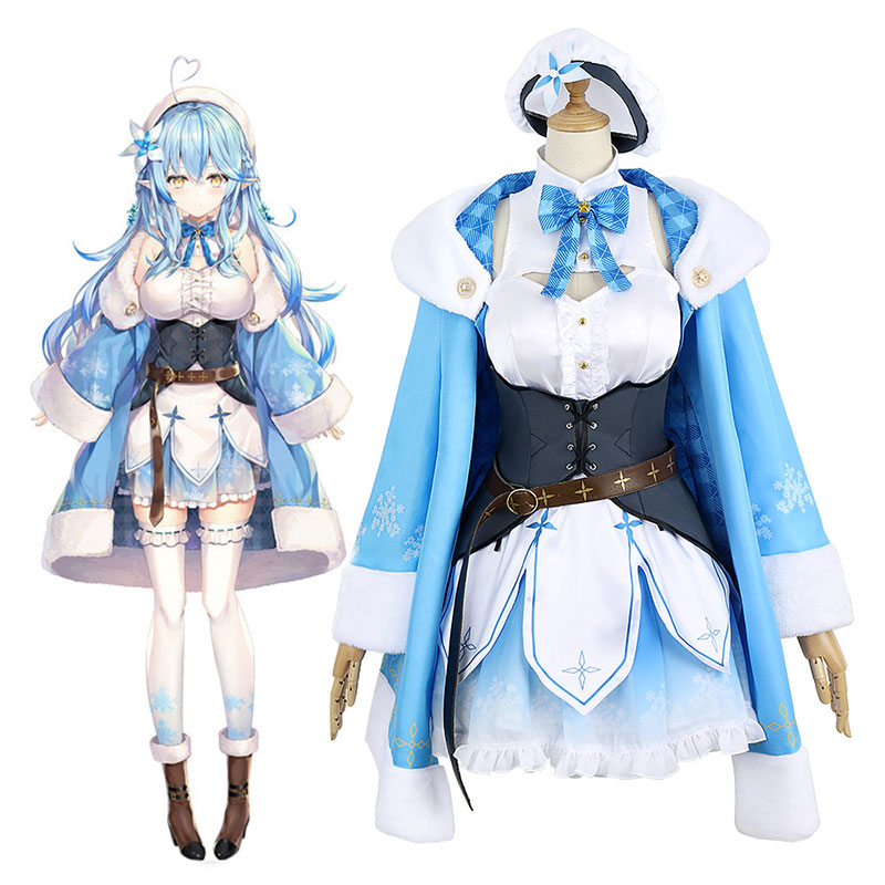 Vtuber hololive（ホロライブ） 雪花ラミィ　コスプレ　カワイイ風　コスチューム　アリス風　セーラー服　ロリータ　ブルー　コスチューム