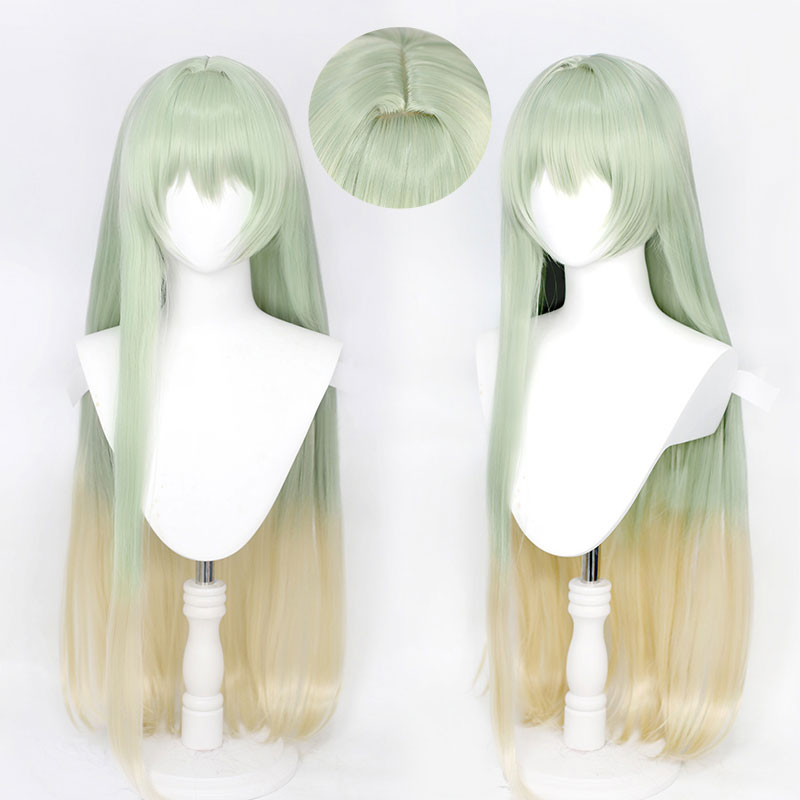 白聖女と黒牧師　セシリア　かつら　ロングヘアー　コスプレウェッグ　コスプレ小物　こすぷれ　あさみどり