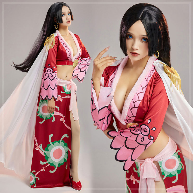 ワンピ－ス　ONEPIECE　ボア・ハンコック　コスプレ衣装　
美しい ワンピース マント 九蛇海賊団船長 コスチューム　セクシー