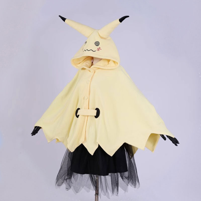 ポケットモンスター　ミミッキュ マント　コスプレ衣装　寝巻き　パジャマ　黄色い