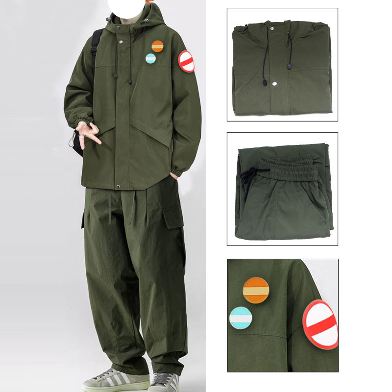 パンティ&ストッキングwithガーターベルト　ブリーファス・ロック　コスプレ衣装　コスプレ用　メンズ　演出服　ジャケット　マウンテンパーカー　　バッジつき