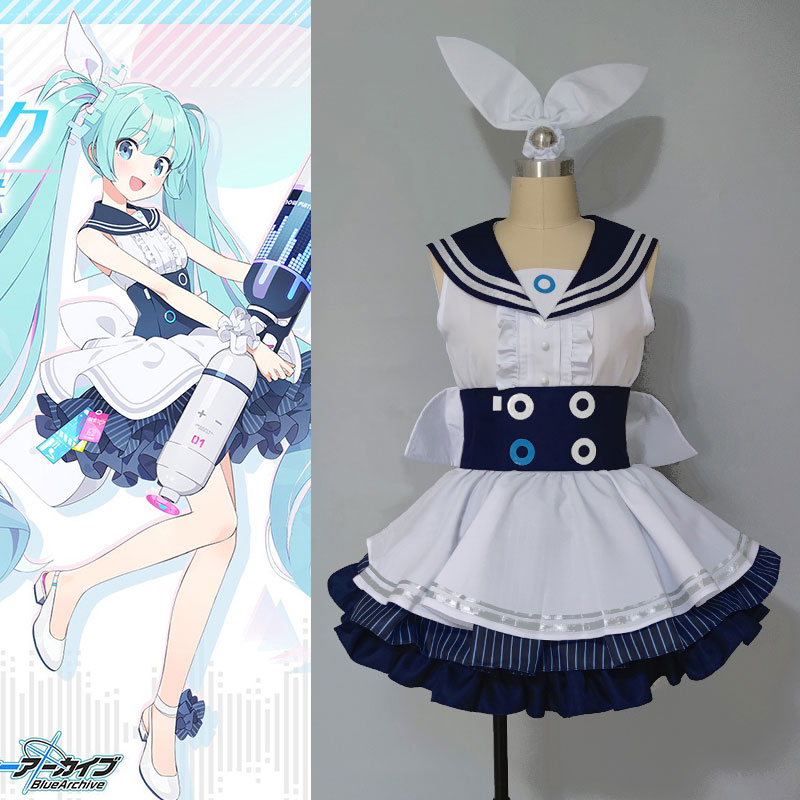 ブルーアーカイブ　 -Blue Archive-　ブルアカ　初音ミク　コスプレ衣装　セーラー服　袖なし　カワイイ風　コミケ