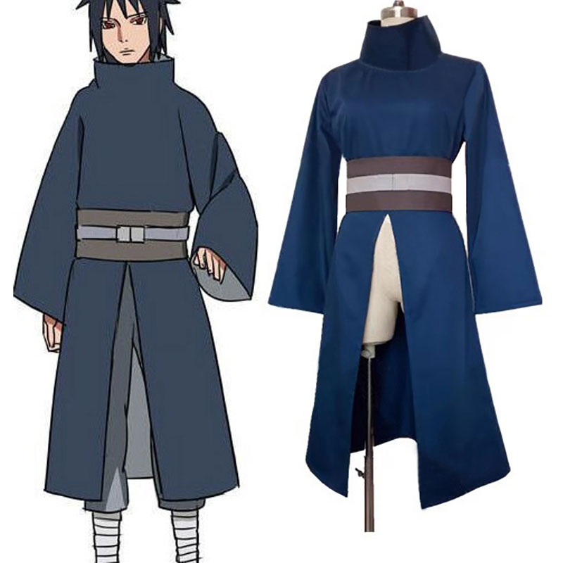 NARUTO-ナルト-　NARUTO　うちはイズナ　コスプレ衣装　こすぷれ　格好いい　紺色コスチューム　人気アニメ