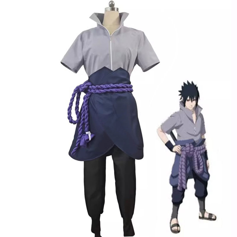 NARUTO-ナルト-　NARUTO　うちはサスケ　六代　コスプレ　衣装　はんそで　かっこいい