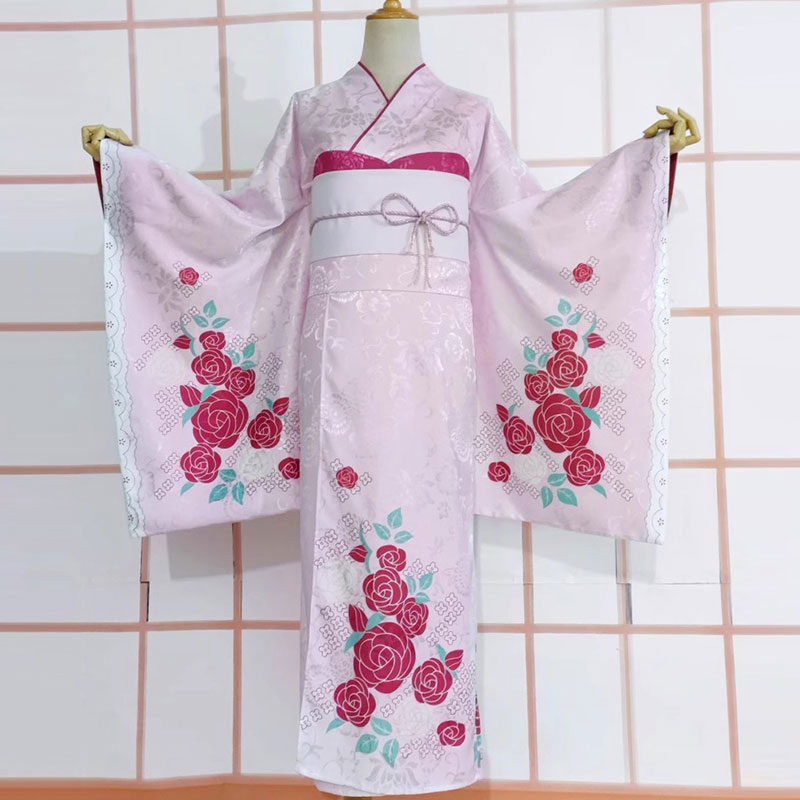 にじさんじEN　Rosemi Lovelock　ロゼミ ラブロック　コスプレ衣装　着物　コスチューム　ピンク　Vtuber　新衣装