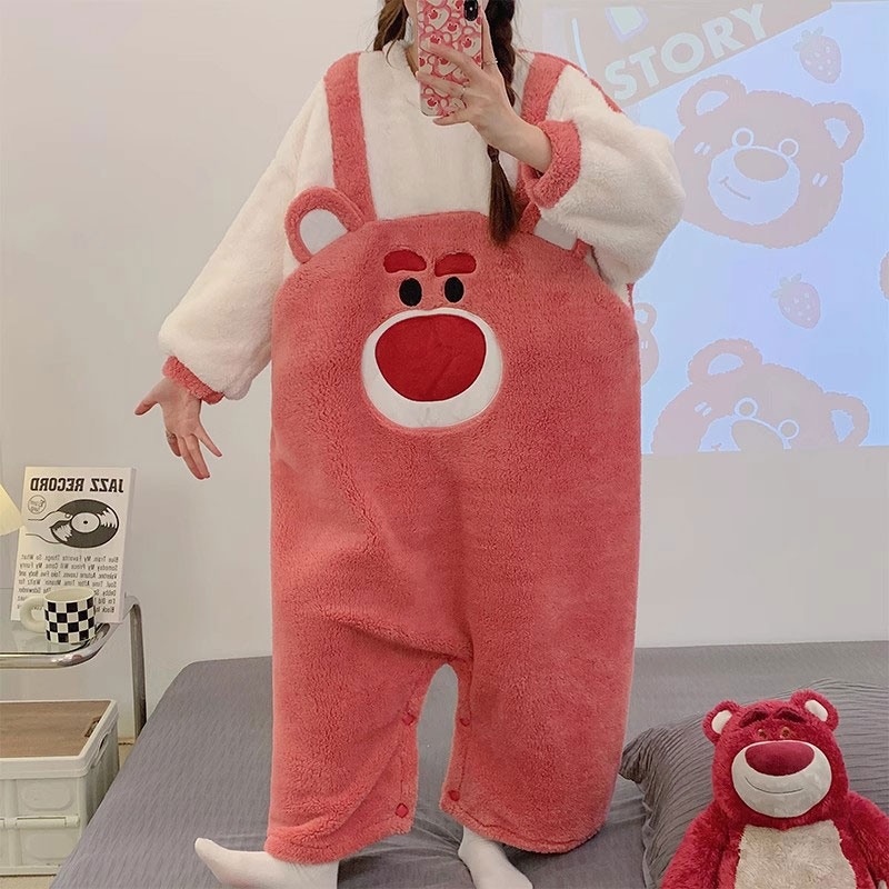 トイ?ストーリー　ロッツォ　着る毛布　デイズニー　濃いピンク　長袖パジャマ　ふわもこ