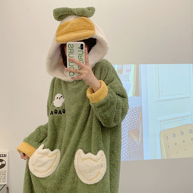 キャラクターパジャマ　ひよこ　着ぐるみ　ルームウエアー　草色　かわいい