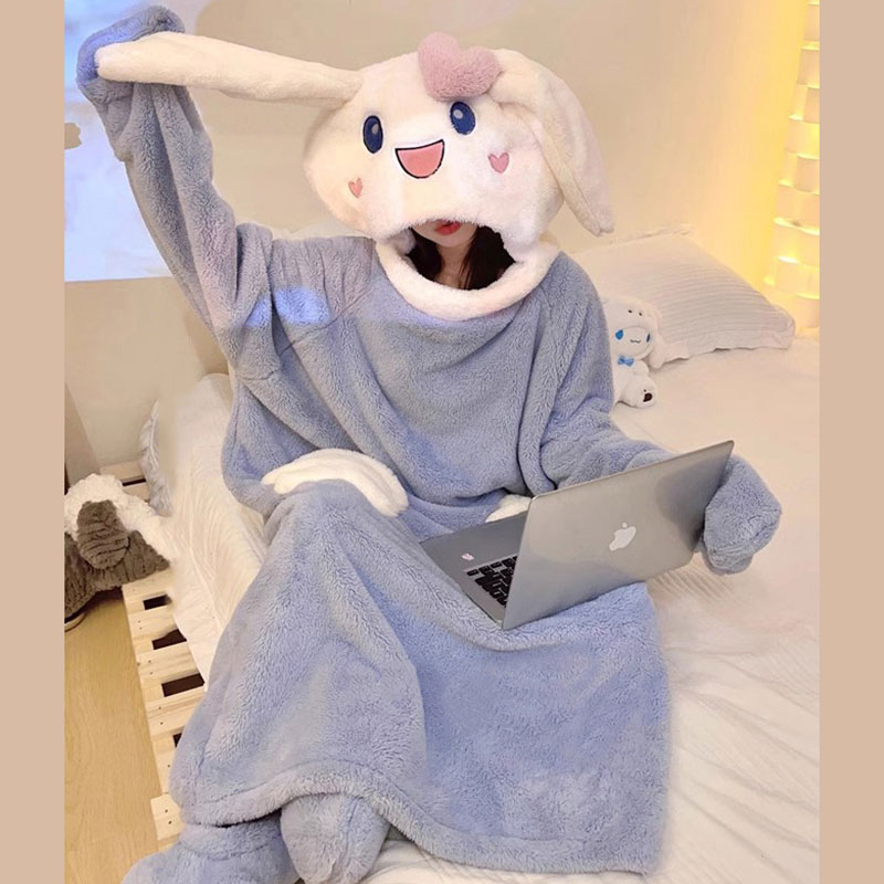 キャラクターパジャマ　部屋着　着ぐるみ　水色　男女兼可　かわいい