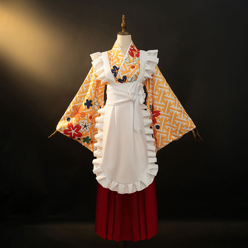 ぼっち・ざ・ろっく!　伊地知虹夏　コスプレ衣装　和風メイド服　着物　コスチューム　紗綾形　仮装　喫茶店