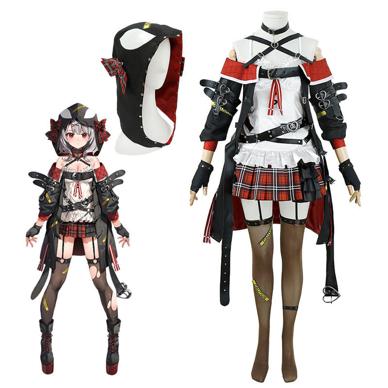 ホロライブ　沙花叉クロヱ　コスプレ衣装　バーチャルYoutuber　初期衣装　制服風　仮装　コスチューム
