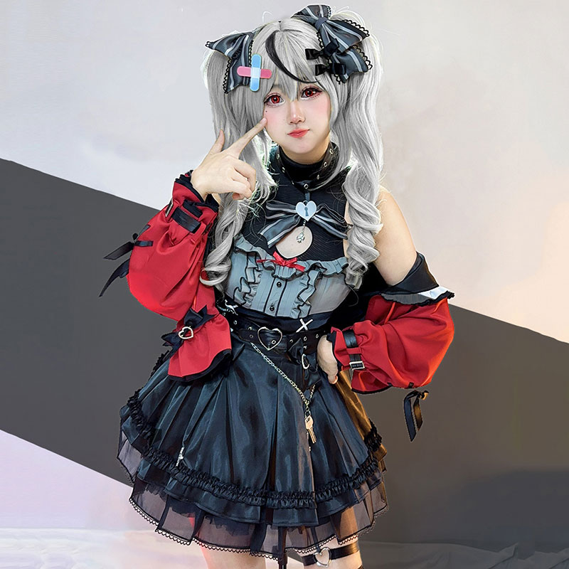 ホロライブ　沙花叉クロヱ　コスプレ衣装　新衣装　秘密結社holoX　量産系　Vtuber　コスチューム　かわいい