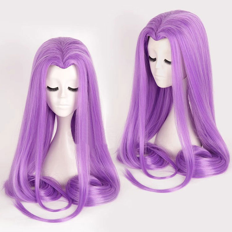 Fate/Grand Order　メドゥーサ　コスプレウイッグ　かつら　スーパーロング　むらさき色　センター分け　コスプレ用