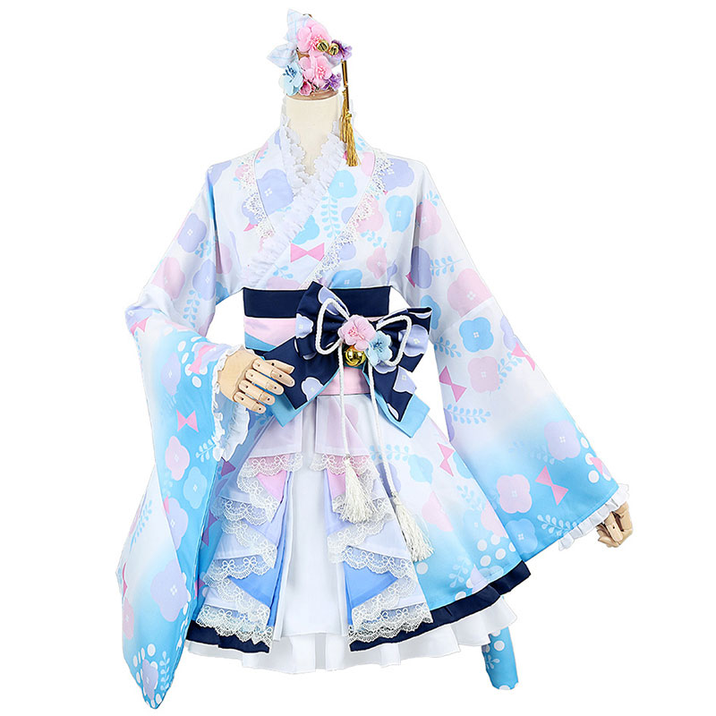 にじさんじ　天宮こころ　コスプレ衣装　和風　アイドル風　かわいい　着物　コスチューム　Vtuber