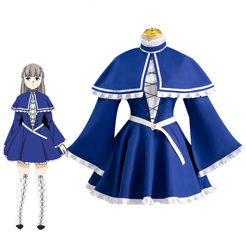 葬送のフリーレン　ラヴィーネ　コスプレ衣装　コスチューム　魔法使い　ブルー　ロリータ風　可愛い