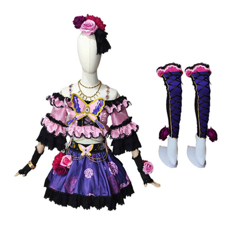 アイカツ! -アイドルカツドウ!　紫吹蘭　コスプレ衣装　アイドル風　舞台衣装　アニメ　仮装　変装