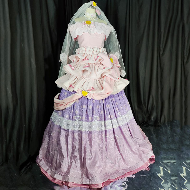 アイカツ! -アイドルカツドウ!　星宮いちご　コスプレ衣装　ふたりの思い出　ウエディングドレス　アイドル　コスチューム　仮装