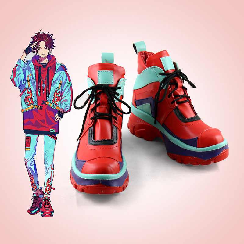 Paradox Live　朱雀野アレン　コスプレ靴　BAE　スニーカー　赤色　SUZAKU