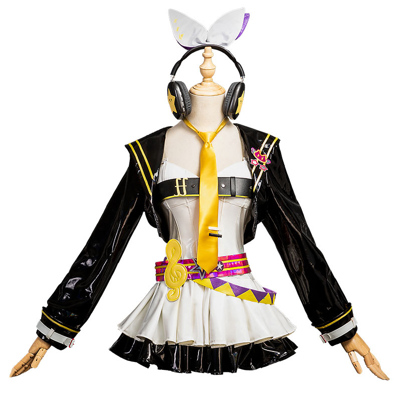 鏡音リン　MuseDashコラボ　コスプレ衣装　仮装　ゲーム　かわいい風　コラボ衣装　撮影